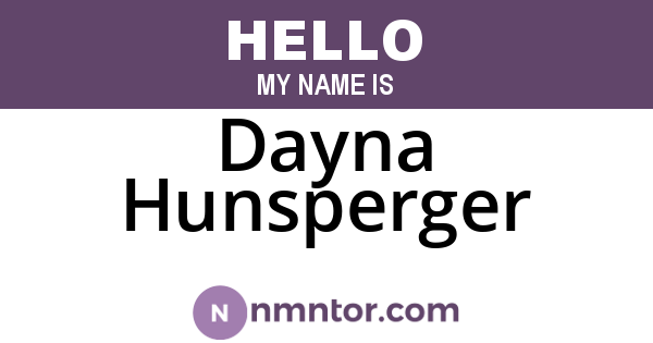 Dayna Hunsperger