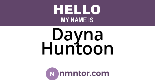 Dayna Huntoon