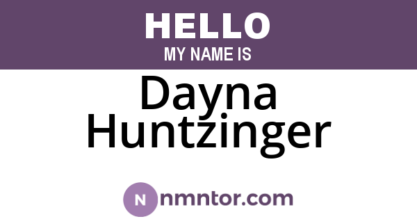 Dayna Huntzinger