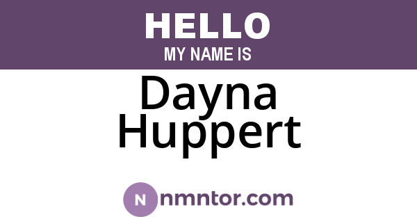 Dayna Huppert