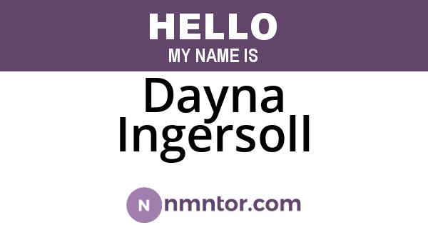Dayna Ingersoll