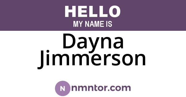Dayna Jimmerson