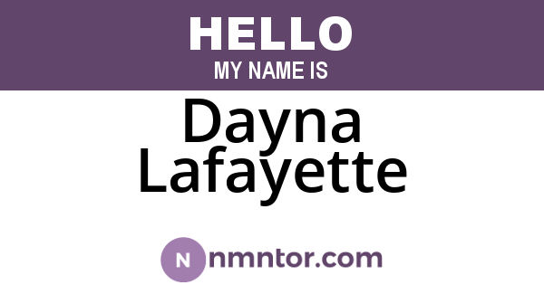 Dayna Lafayette