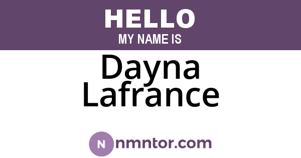 Dayna Lafrance