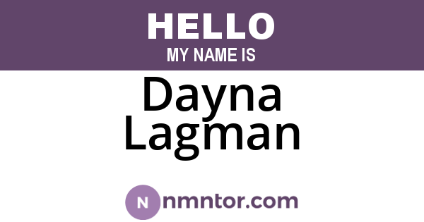 Dayna Lagman