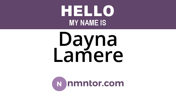 Dayna Lamere