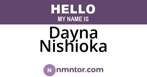 Dayna Nishioka
