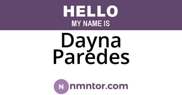 Dayna Paredes
