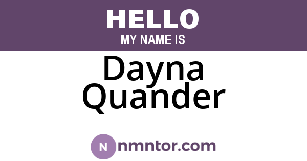 Dayna Quander