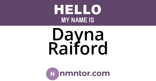 Dayna Raiford