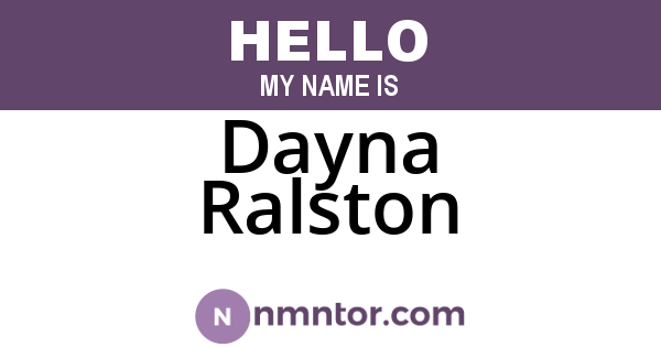 Dayna Ralston