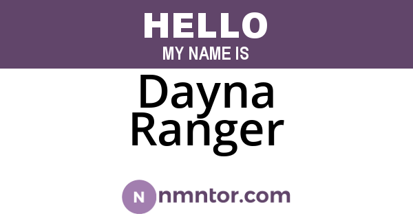 Dayna Ranger
