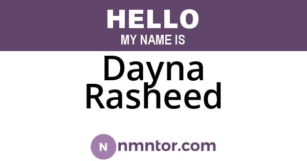 Dayna Rasheed