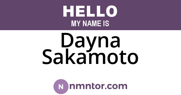 Dayna Sakamoto