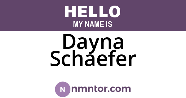 Dayna Schaefer