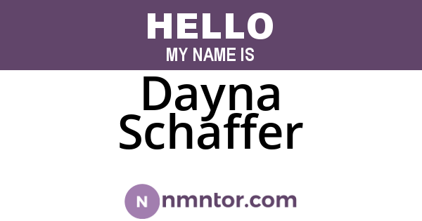 Dayna Schaffer