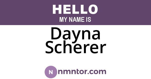 Dayna Scherer