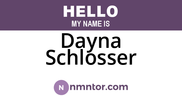 Dayna Schlosser