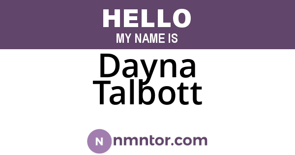 Dayna Talbott
