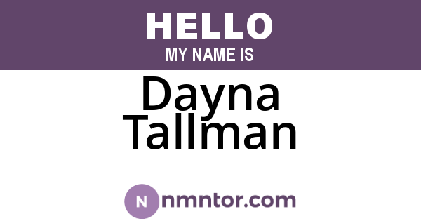 Dayna Tallman