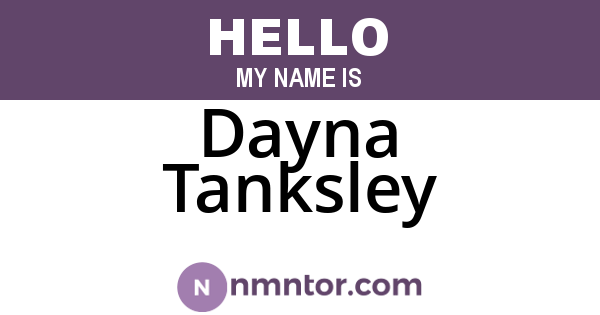 Dayna Tanksley