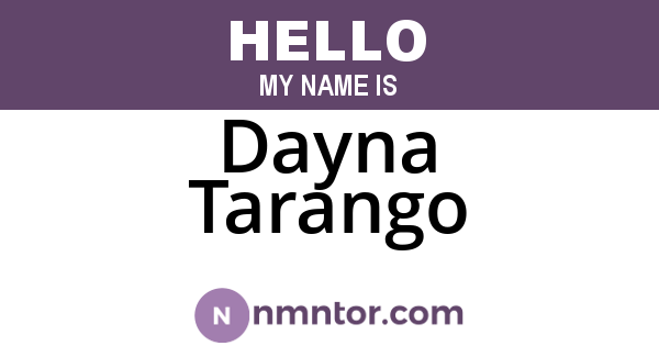 Dayna Tarango