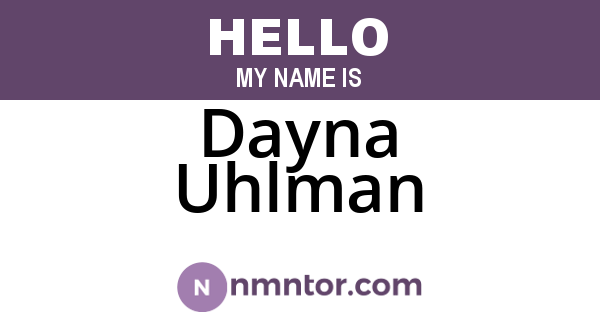 Dayna Uhlman