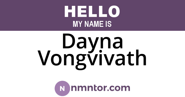 Dayna Vongvivath