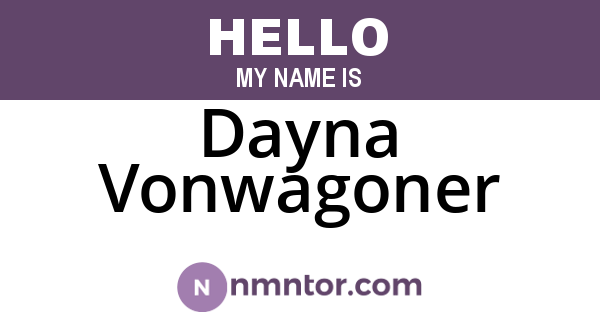 Dayna Vonwagoner