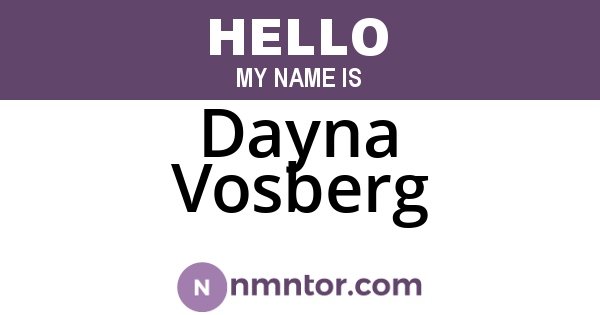 Dayna Vosberg