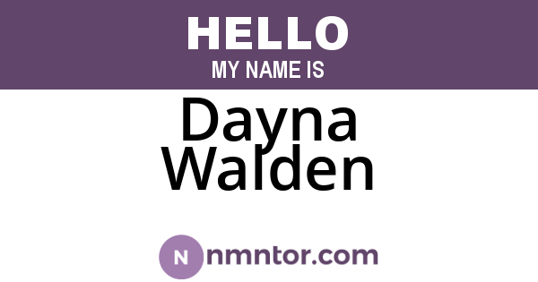 Dayna Walden