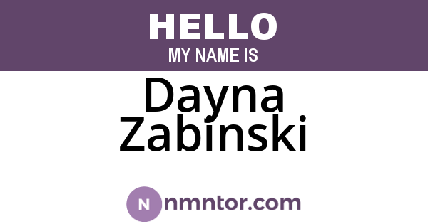 Dayna Zabinski