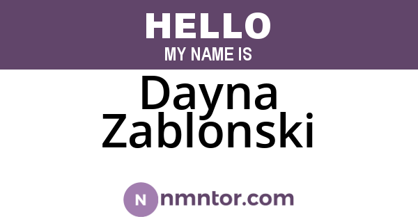 Dayna Zablonski
