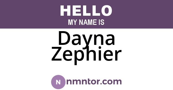 Dayna Zephier