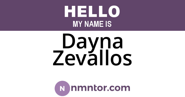 Dayna Zevallos