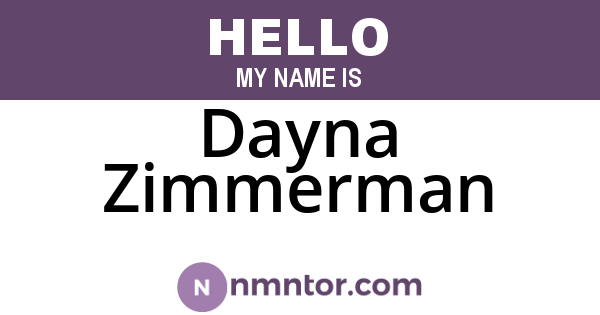 Dayna Zimmerman