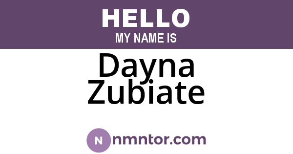 Dayna Zubiate