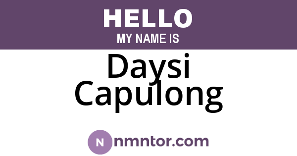 Daysi Capulong
