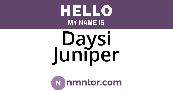 Daysi Juniper