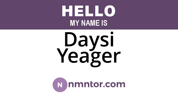 Daysi Yeager