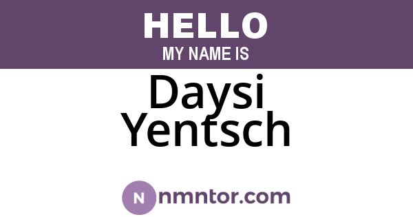 Daysi Yentsch