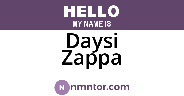 Daysi Zappa