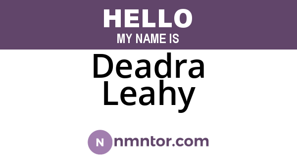 Deadra Leahy