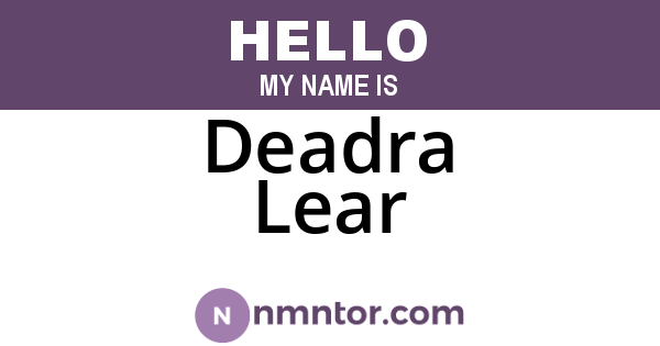 Deadra Lear