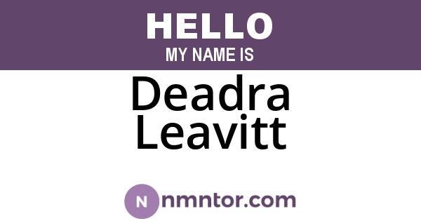 Deadra Leavitt