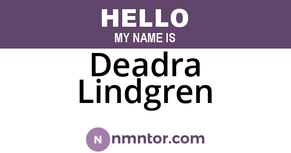 Deadra Lindgren