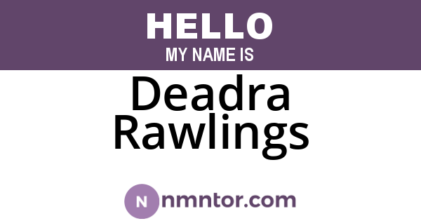 Deadra Rawlings