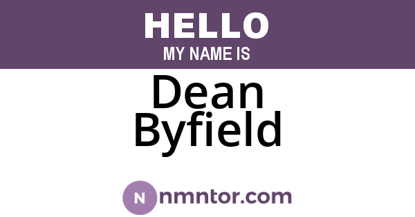 Dean Byfield