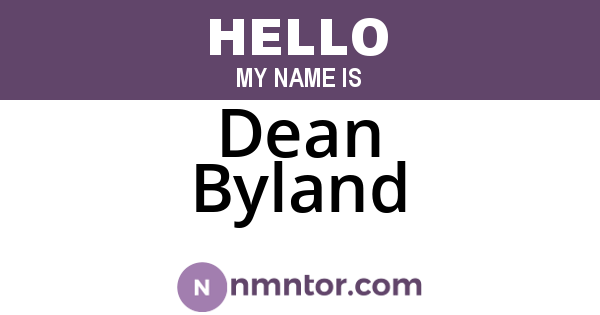 Dean Byland