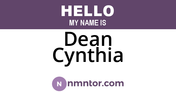 Dean Cynthia